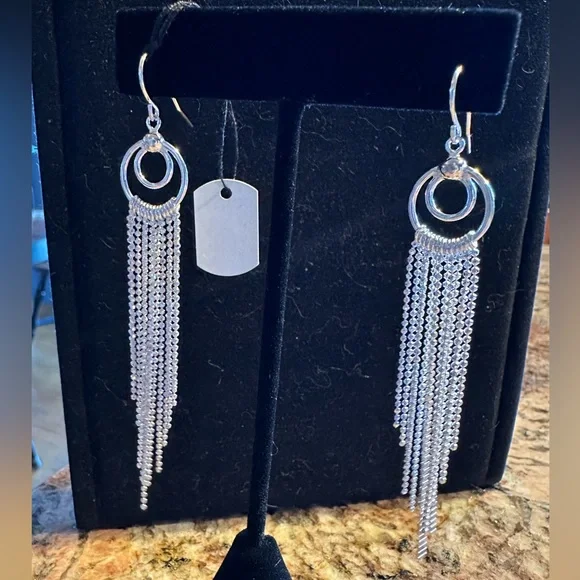 JCM Sterling silver chandelier earrings - Picture 3 of 8